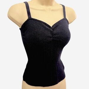 St. John Midnight Ribbed Tank Top